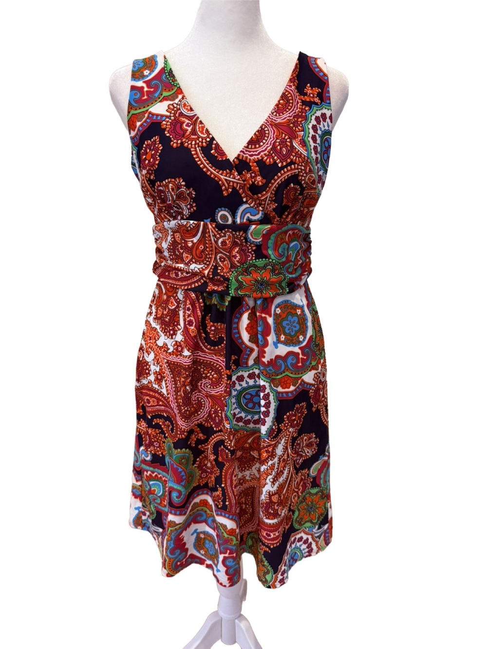 Jude Connally Sleeveless V-Neck Lisa Dress - Multi. Small
